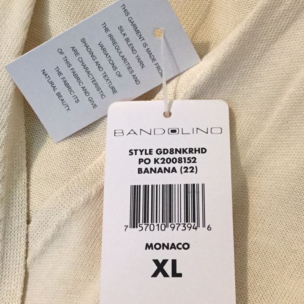 NWT Bandolino Light Yellow Wrap Top with Pink Label - Picture 16 of 16